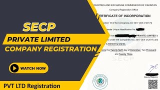 SECP Private Limited Company Registration 2024  How to Register a Company In Pakistan 2024  SECP [upl. by Oibaf]