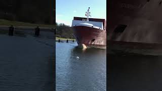 The Kiel Canal in Germany 🇩🇪 sea hardwork ports vessel cargoships kielcanal germany [upl. by Nesiaj208]