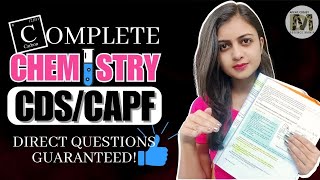 Complete Chemistry for CDS 1 2024 and CAPF 2024 in 1 video  CDS Chemistry Important MCQ Covered [upl. by Azial]