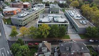 Bird’s eye view of HSRW Hochschule Rhein Waal KampLintfort Campus [upl. by Edric]