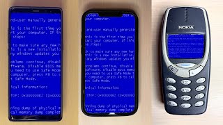 Windows error BSOD meme on 20 mobile devices [upl. by Kristopher]