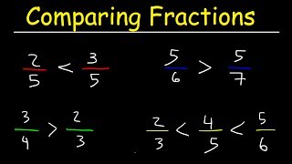 Comparing Fractions With Different Denominators [upl. by Auqinimod487]