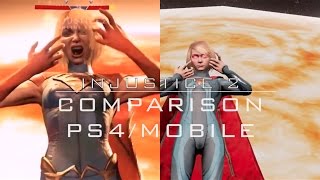 Injustice 2 Shattered Alliance Comparison PS4Mobile [upl. by Aggie]