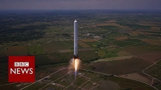 Reusable rocket blasts off and returns to earth  BBC News [upl. by Aleksandr]