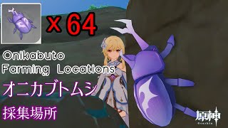 【原神】オニカブトムシ 採集場所集 Onikabuto Farming Locations （Ver20まで対応）［Genshin Impact］ [upl. by Kanter557]