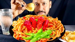 Asmr spicy noodles eating challenge chinese mukbang bdhotfood eating asmr [upl. by Nehtiek]