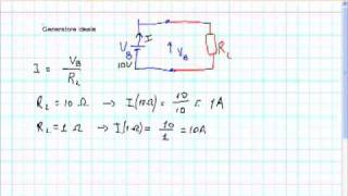 Generatore reale di tensione  Generatore ideale di tensione [upl. by Goulden]