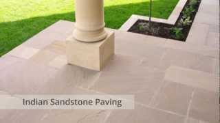 Indian Sandstone Paving Slabs  Raj Green Autumn Brown Modac Kandla Grey Mint Fossil Patio Stone [upl. by Eniawtna]