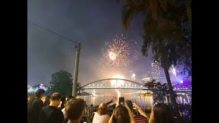 Brisbane fireworks display River Fire 2024 [upl. by Eelrebmik201]