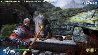 God of War All Odins Ravens in Konunsgard Allfather Blinded Trophy [upl. by Erma]