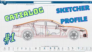 3Dexperience  CATIA Sketcher 1 Profile [upl. by Schifra533]