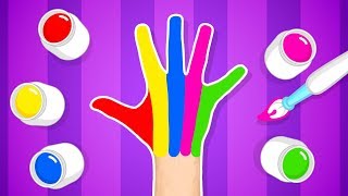 Coloring The Finger Family ♫ Playful Learning ♫ Plim Plim  The Kindness Hero [upl. by Einttirb]