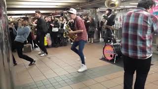 the coolest saxophone subway band ever [upl. by Namyac]