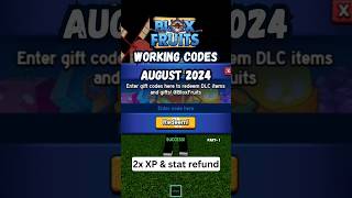 Blox Fruits Codes August 2024 ALL CURRENTLY WORKING CODES Roblox 2x XP Codes Part1 bloxfruits [upl. by Feerahs]