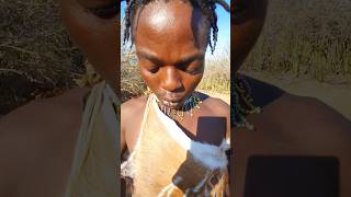 Indigenous hunters in the Bush africa africantribe hadzabetribe food shorts shortsviral [upl. by Vikki]