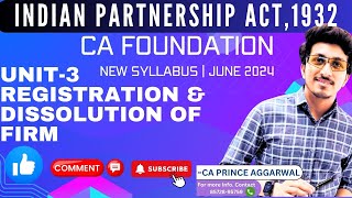 REVISION  UNIT3 PARTNERSHIP  CA FOUNDATION  FOR JUNE 2024 amp ONWARDS  100 ICAI SM [upl. by Vierno]