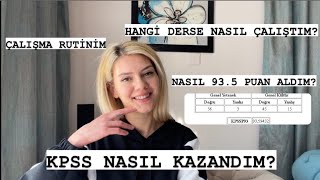 KPSS’DEN NASIL 935 PUAN ALDIM  NASIL DERS ÇALIŞTIM KPSS ÖNLİSANS [upl. by Theran]