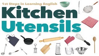 English Vocabulary  KITCHEN UTENSILS [upl. by Ragland]