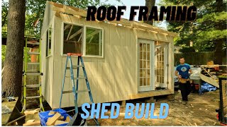 Part 2 Building my 12x16 Shed Workshop from Start to Finish Framing the roof and side panels [upl. by Danforth]