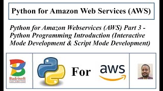 Python for Amazon Webservices AWS Part 3  Python Programming Introduction [upl. by Anali]