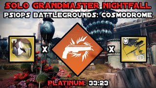 Solo Grandmaster Nightfall  PsiOps Battleground Cosmodrome  Solar Hunter Destiny 2 [upl. by Aerbua]