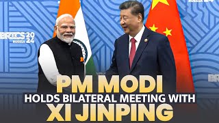 PM Modi hold bilateral meeting with Chinese President Xi Jinping BRICS Border Breakthrough Russia [upl. by Sifan]