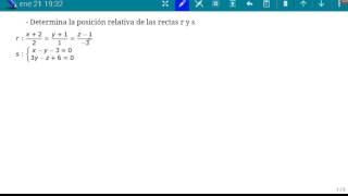 Posición relativa de dos rectas en el espacio [upl. by Ahsiekrats]