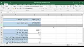 Excel  4 Expert  Cours Fonction Date DATEDIF [upl. by Gilbertina]