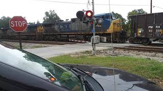 CSX M521 mixed Freight train Leads to Flomaton Alabama Hurricane Season Storm Alert [upl. by Irok]