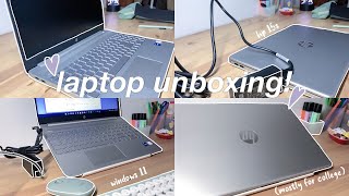 unboxing my new laptop 💻 hp 15s windows 11 [upl. by Netsreik369]