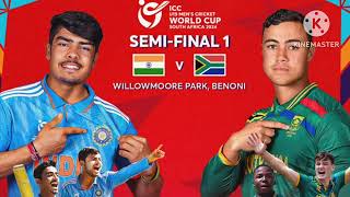 india vs South Africa semi final cricket under 19 words cup  India win the match enter final [upl. by Wyatt817]