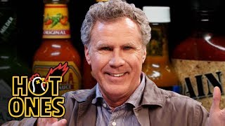 Will Ferrell Deeply Regrets Eating Spicy Wings  Hot Ones [upl. by Eldoria]