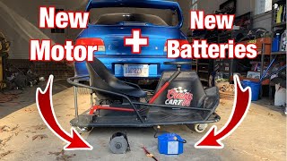 NEW Crazy Cart Motor amp Hoverboard Lithium Ion Battery Install [upl. by Nanah]