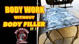 Body Work Without Body Filler Ep1 49 Willys Hood [upl. by Budge]