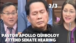 Pastor Apollo Quiboloy attend Senate Hearing23 kojcapolloquiboloypastorapolloquiboloy [upl. by Etnor]