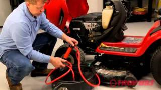 How to change the oil  TroyBilt riding lawn mower [upl. by Malin]