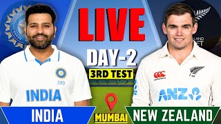 India vs New Zealand 3rd Test IND vs NZ Live Match Today  Live Cricket  Day 2Session 2 [upl. by Norok]