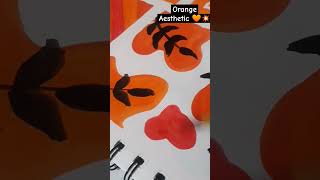 Orange Moodboard 🧡💥aesthetic art moodboards painting diy shorts [upl. by Harriott]