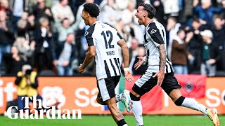 Heracles Mario Engels scores incredible goal from halfway line against Ajax [upl. by Trudnak552]