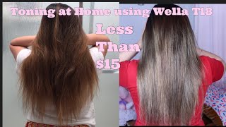 Toning my Hair using wela T18 [upl. by Cardie986]