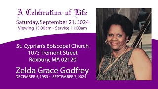 Celebration of the Life of Zelda Grace Godfrey  December 5 1953  September 7 2024 age 71 [upl. by Ecinwahs711]