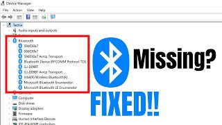 Fix Bluetooth Not Showing In Device Manager Icon Missing in Windows 111087 [upl. by Gaylord]