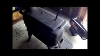 Wood stove installation in a shed part one 2013 Winter Projects Series [upl. by Anailli]