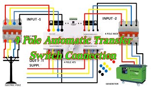 4 pole automatic changeover switch for emergency power।3 phase ats connection automatic transfer sw [upl. by Ahsienet941]