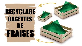 JE RECYCLE DES CAGETTES DE FRAISES RECYCLAGE [upl. by Aikym]