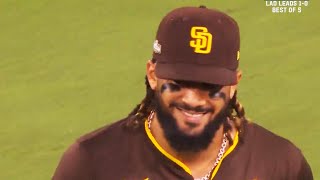 Fernando Tatis Jr trolling taunting the fans  Dodgers vs Padres 2024 MLB NLDS Game 2 Highlights [upl. by Nilesoy]