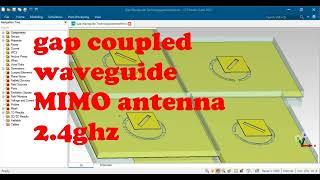 gap coupled waveguide SIW Horn Antenna With FlatTop Beam for MillimeterWave Applications in cst [upl. by Yrkcaz]