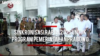 Tim PrabowoGibran Kunjungi Kemenkeu Untuk Sinkronisasi RAPBN 2025 [upl. by Enomis]