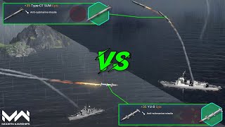 Type07 SUM VS YU8  Anti Submarine Missile Comparison  Modern Warships [upl. by Akkin393]