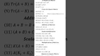 Matrix and determinants all formula youtubeshorts maths education trending books [upl. by Eikkin654]